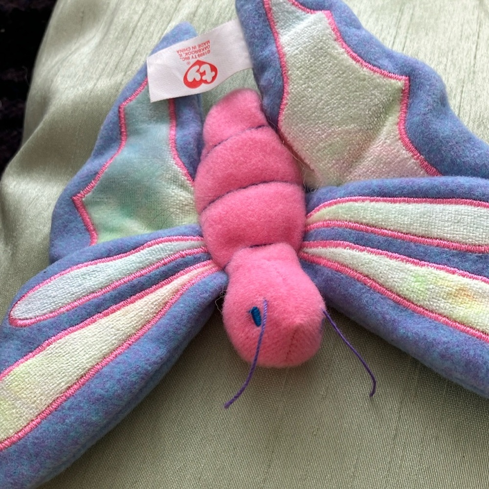 Ty FLITTER BUTTERFLY 2000 Happy Meal Lunch Bag and Teenie Beanie Flitter 1998 - Picture 6 of 11